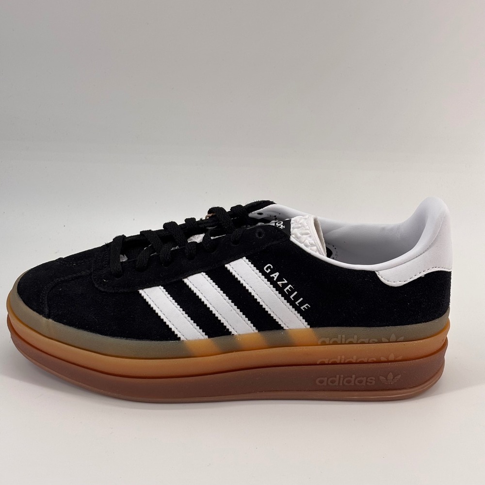 Adidas Gazelle Bold W Women 7.5 Black White Gum Platform IE0876 NWT Sneakers